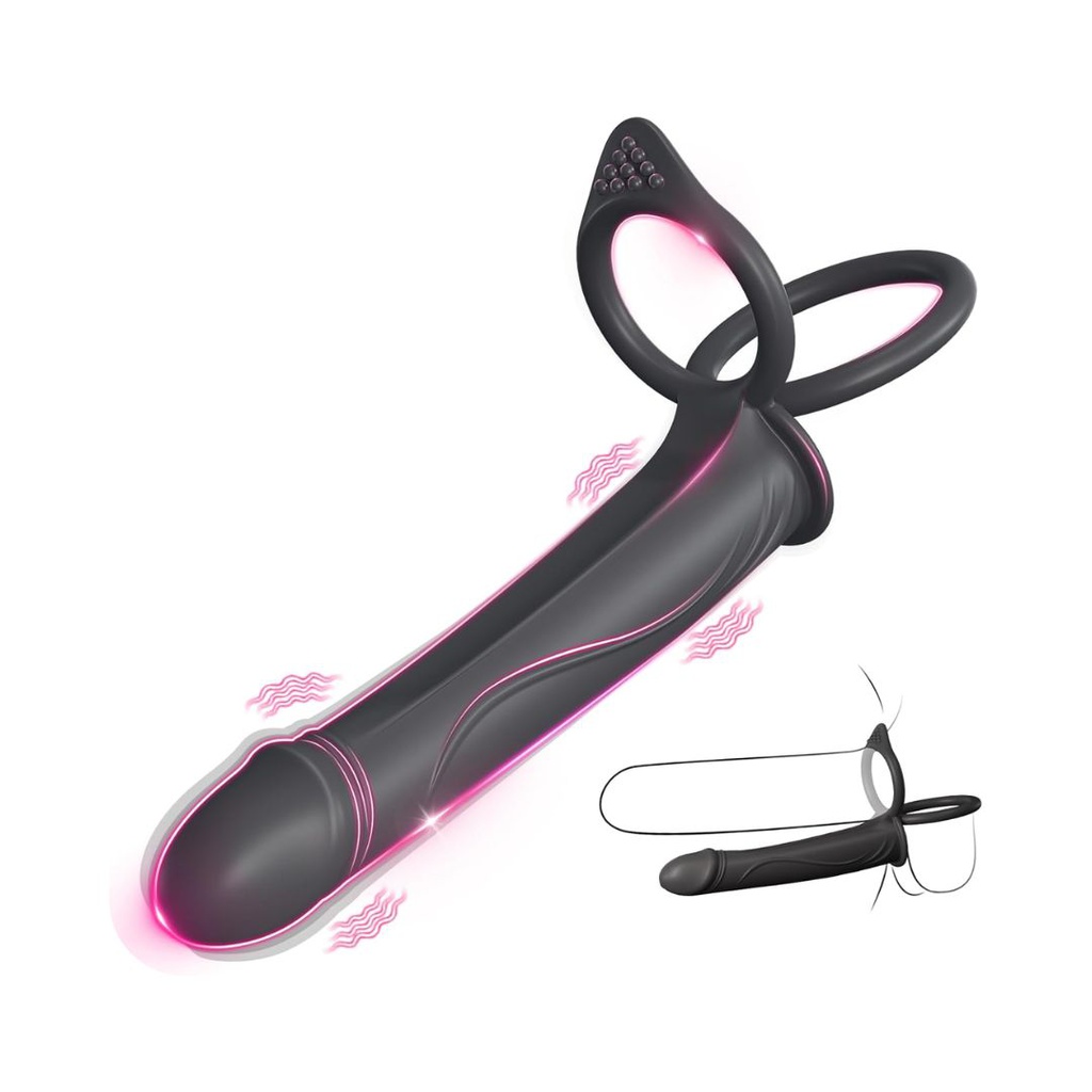 ANILLO VIBRADOR X2 CON DILDO