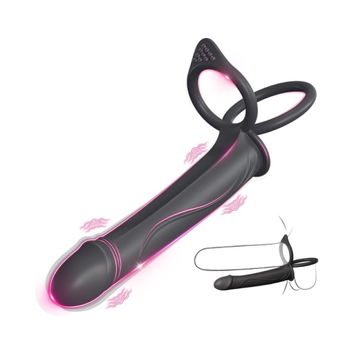 ANILLO VIBRADOR X2 CON DILDO